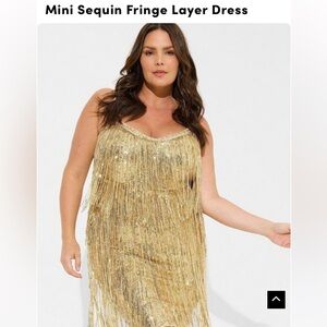 COPY - Torrid Mini Sequin Fringe Layer Dress Size: 18